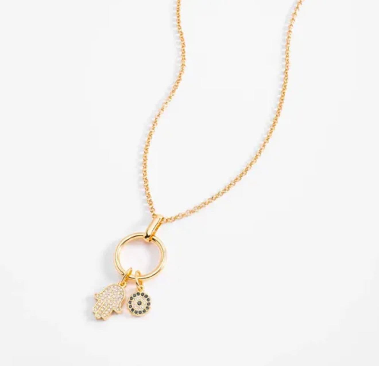 Collar con cuatro baños de 18 kilates con cristales
